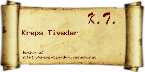Kreps Tivadar névjegykártya