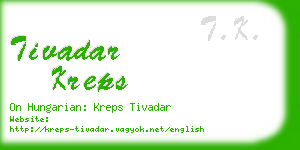 tivadar kreps business card